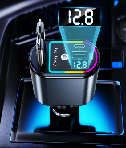 120W Fast Charging Car Charger (4-in-1)