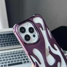 3D Flame Pattern Hollow Slim Phone Case