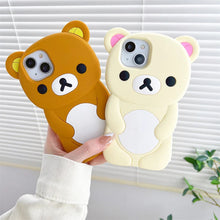 Cute 3D Cartoon Rilakkuma Bear Phone Case