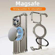 Luxury Zinc alloy Frameless Magsafe Stand Phone Case