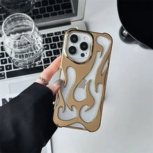 3D Flame Pattern Hollow Slim Phone Case