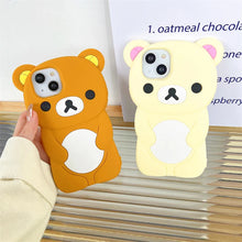 Cute 3D Cartoon Rilakkuma Bear Phone Case
