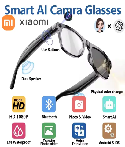 AI Smart Camera Sunglasses with Bluetooth