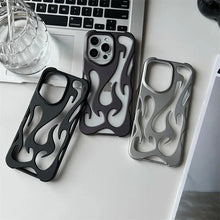 3D Flame Pattern Hollow Slim Phone Case