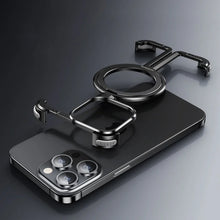 Luxury Zinc alloy Frameless Magsafe Stand Phone Case