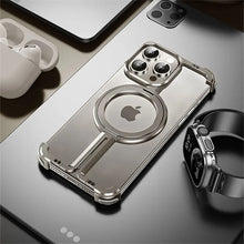 Luxury Zinc alloy Frameless Magsafe Stand Phone Case