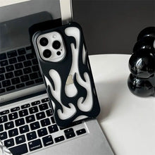 3D Flame Pattern Hollow Slim Phone Case