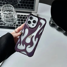 3D Flame Pattern Hollow Slim Phone Case