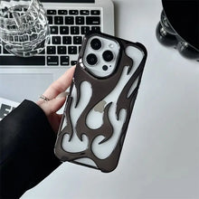 3D Flame Pattern Hollow Slim Phone Case