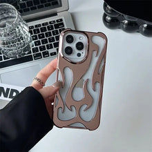 3D Flame Pattern Hollow Slim Phone Case