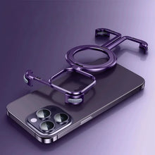 Luxury Zinc alloy Frameless Magsafe Stand Phone Case