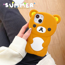Cute 3D Cartoon Rilakkuma Bear Phone Case